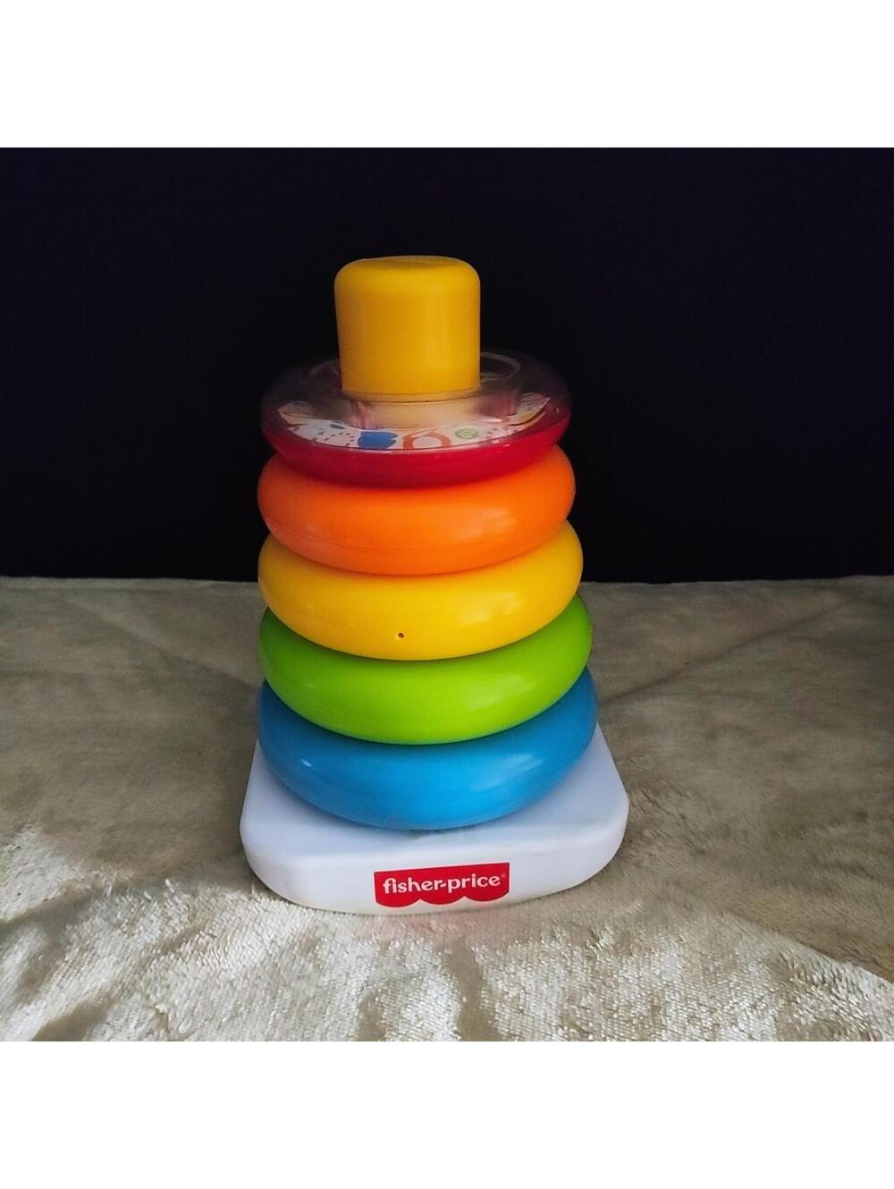 Fisher Price Rock A Stack Colorful Stacking Rings Toddler/Baby Toy